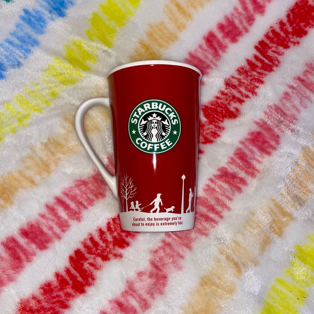 Starbucks Red and White Holiday Mug